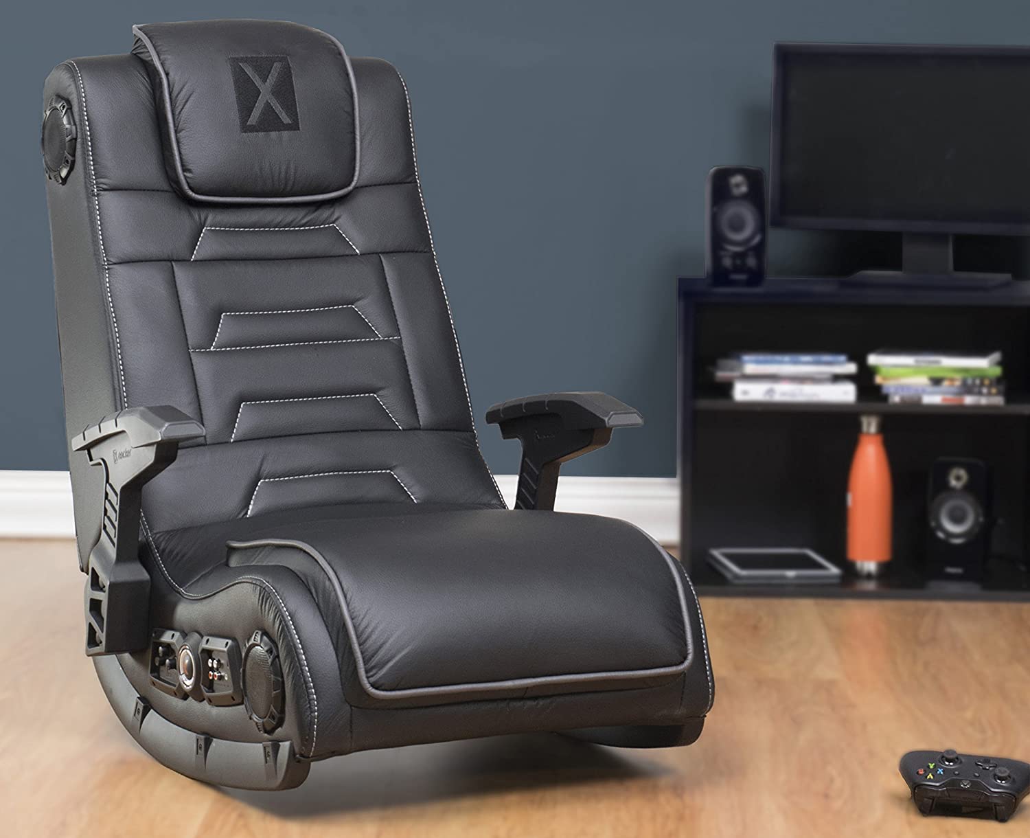 Black rocker gaming chair